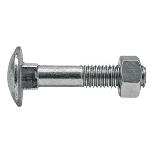 Śruba zamkowa z łbem grzybkowym M6 x40mm stalowa ocynk 4.6 DIN 603 x50sztuk
