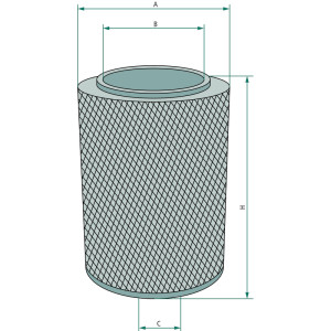Filtr powietrza 10mm 134mm 316mm Fleetguard 1644333M1