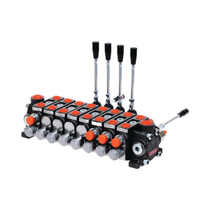 Rozdzielacz hydrauliczny 8-sekcyjny ZC70 80l sterowany ręcznie 8ZC70FZ
