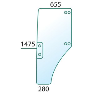 Szyba John D 5300 5400 5500 drzwi LEWA ER047314