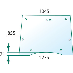 Szyba CASE 3210 3220 kabina LP PRZEDNIA wersja I 144986A1