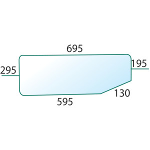 Szyba FORD 4635 4835 5635 6635 TYLNA dolna 82000485