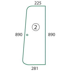 Szyba CASE seria XL drzwi (LEWA PRAWA) 3233053R2