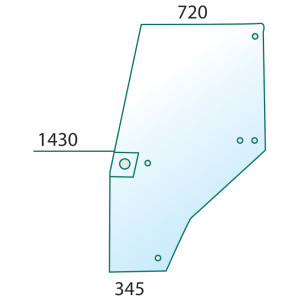 Szyba CASE 3210 3220 kabina LP drzwi LEWA 144950A1
