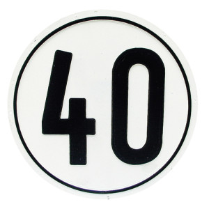 TABLICZKA OBRANICZENIE PRĘDKOŚCI 40km/h GRANIT