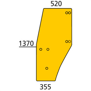 Szyba ciągnik Fendt - drzwi lewe 20581 GRANIT 205810030040