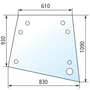 Szyba Case seria XLN - drzwi górna 1535113C2