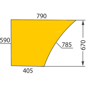 Szyba FORD 4635 4835 5635 6635 7635 drzwi prawa 82002181