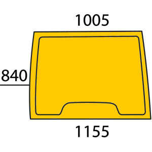 Szyba do CASE MXM 120 130 14 przednia stała 82000296