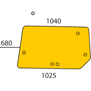 Szyba CASE 3210 3220 3230 4210 4220 4 tylna 144794A1