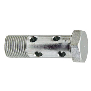 Dwustronna śruba drążona BSP 1/8 14mm 39mm GRANIT