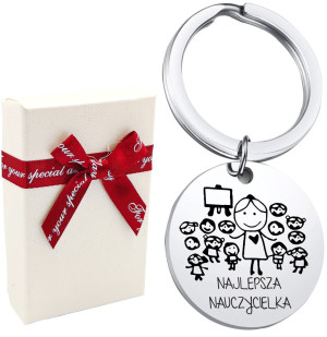 Upominek Prezent Breloczek Z Grawerem Dla Nauczyciela Prezent - Na urodziny - Na święta - Na imieniny - Na okazję
