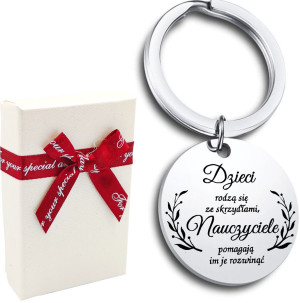 Upominek Prezent Breloczek Z Grawerem Dla Nauczyciela Prezent - Na urodziny - Na święta - Na imieniny - Na okazję