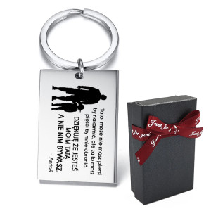 Prezent Breloczek Do Kluczy z Grawerem Dla Taty Podziękowanie - Na urodziny - Na święta - Na imieniny - Na okazję