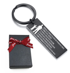 Upominek Prezent Podłużny Czarny Breloczek Z Grawerem - Podziękowanie Dla Taty - Na urodziny - Na święta - Na imieniny - Na okazję