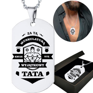 Prezent Personalizowany Nieśmiertelnik dla Wyjątkowego Taty - Na urodziny - Na święta - Na imieniny - Na okazję