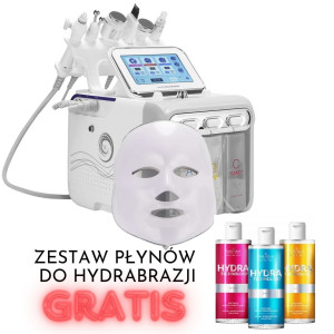 Urządzenie kosmetyczne - Oczyszczanie wodorowe 7w1 - Maska LED - zestaw płynów do hydrabrazji - szkolenie w cenie - ESTE CLEAN