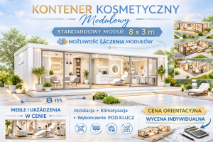 Kontener kosmetyczny modułowy – mobilny gabinet beauty na indywidualne zamówienie