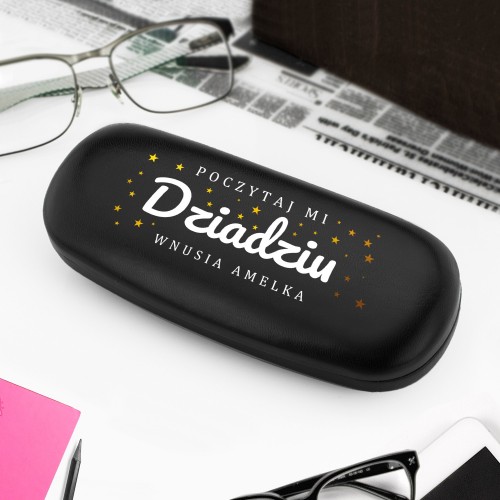 Etui na okulary z nadrukiem na prezent dla dziadka - Poczytaj Mi...