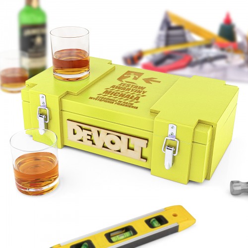 Skrzynka na alkohol ze szklankami - Zestaw awaryjny