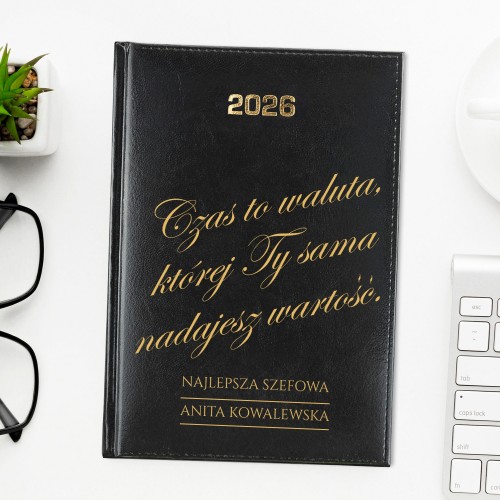 Kalendarz 2026 z nadrukiem dla szefowej - Bezcenny czas