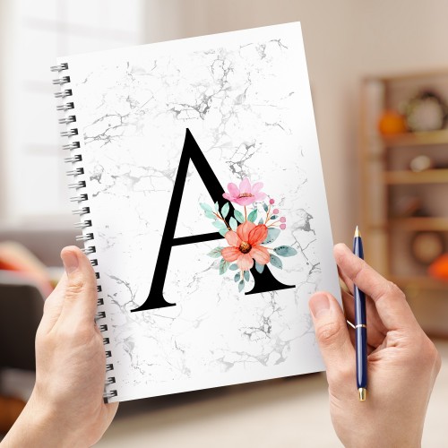 Notatnik personalizowany dla niej z monogramem - Zapiski