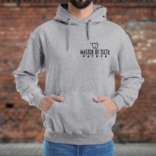 Bluza z kapturem i nadrukiem dla dentysty Rozmiar M - Master of teeth