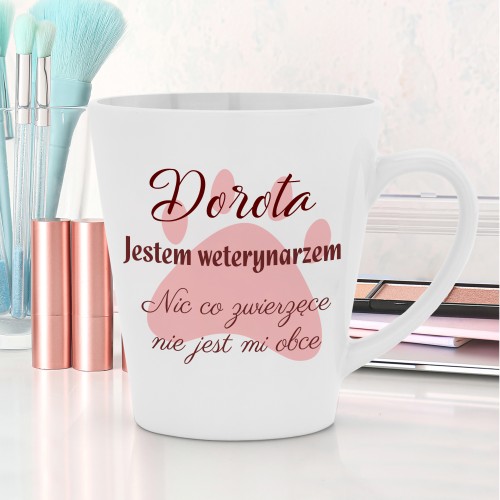 Kubek do kawy z nadrukiem dla weterynarza - Cztery łapy