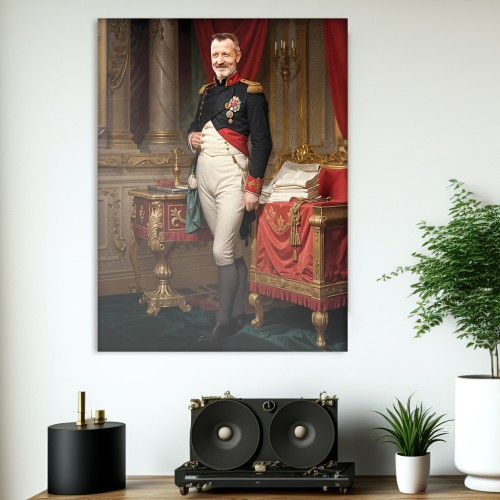 Królewski portret na płótnie ze zdjęcia (50 x 70 cm) dla niego - Władca