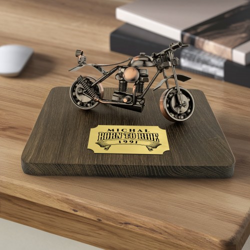 Model motocykla z dedykacją na urodziny dla faceta - Born to ride