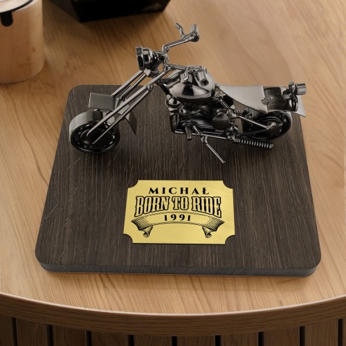 Model motocykla z dedykacją na urodziny dla faceta - Born to ride