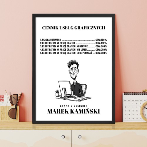 Plakat w ramce (30x40 cm) dla grafika - Artystyczna wizja