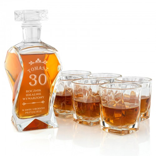 Zestaw do whisky z grawerem na 30 urodziny - Wywarzony