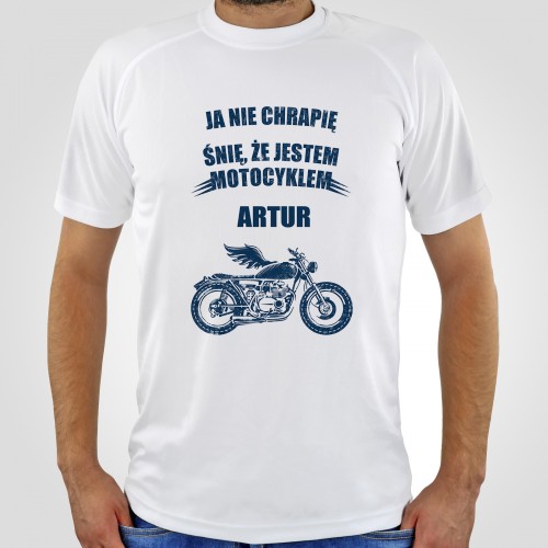 Koszulka męska z nadrukiem dla motocyklisty Rozmiar M - Ja nie chrapię