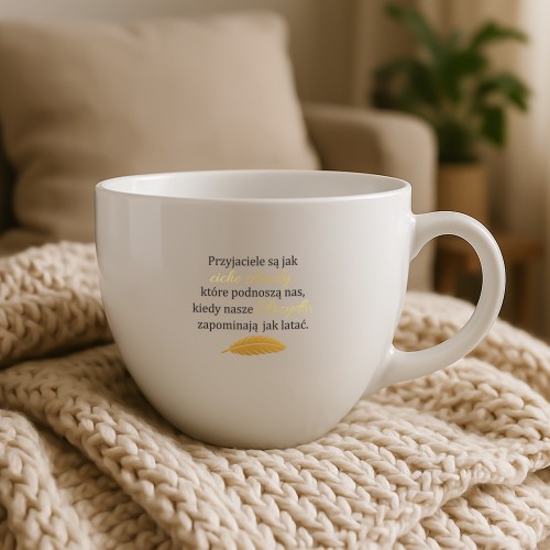 Kubek litrowy XXL z nadrukiem dla przyjaciółki - Mój anioł