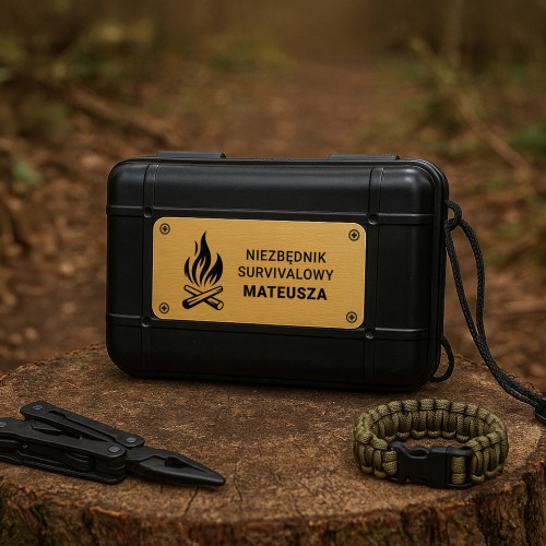 Zestaw survivalowy z grawerem - Niezbędnik prepersa