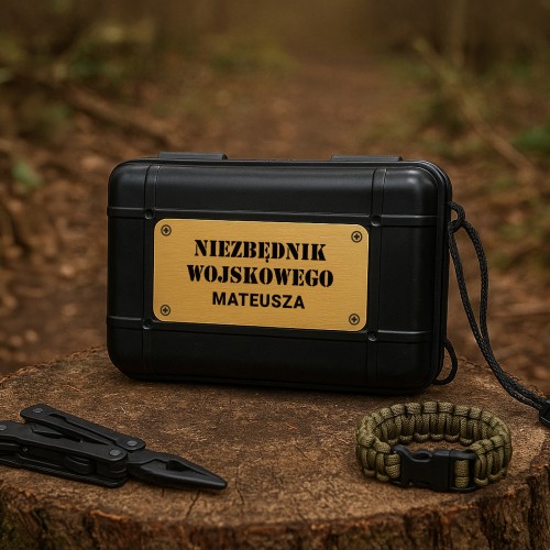 Zestaw survivalowy z grawerem dla wojskowego - Niezbędnik żołnierza