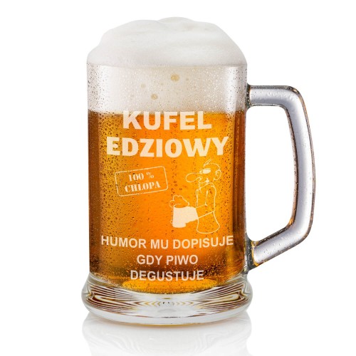 Kufel na piwo z grawerem - 100% CHŁOPA