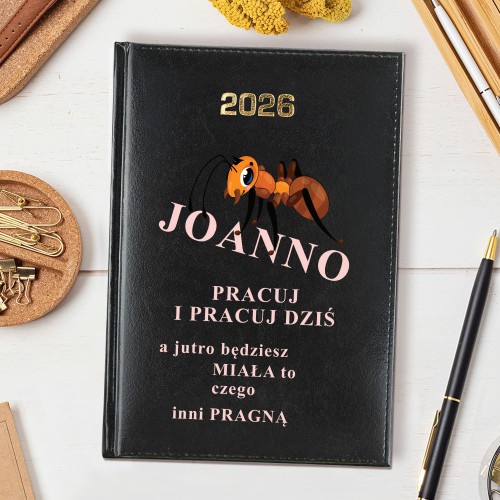 Kalendarz na 2026 rok z nadrukiem - Pracowita mrówka
