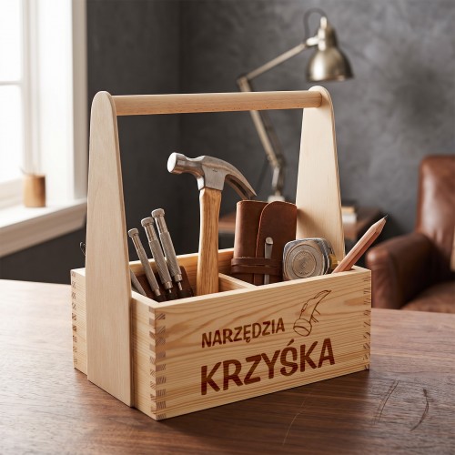 Skrzynka na narzędzia z grawerem - Majsterkowicz