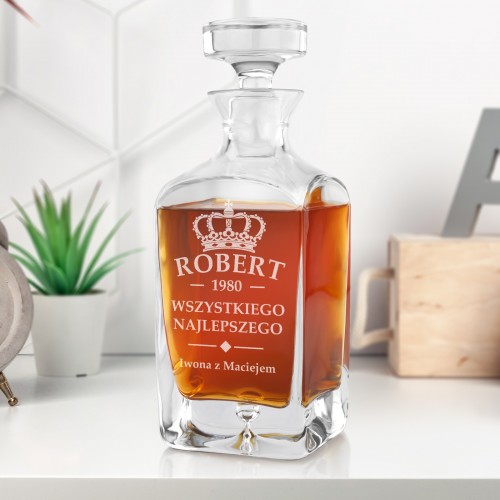 Karafka do whisky z grawerem dla niego - Koneser