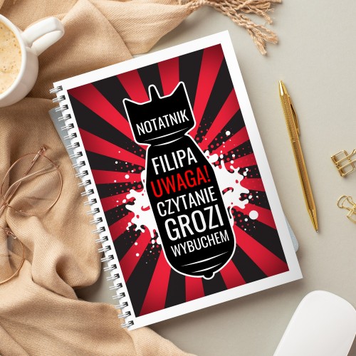 Notes z personalizacją dla niego - Czytanie grozi wybuchem