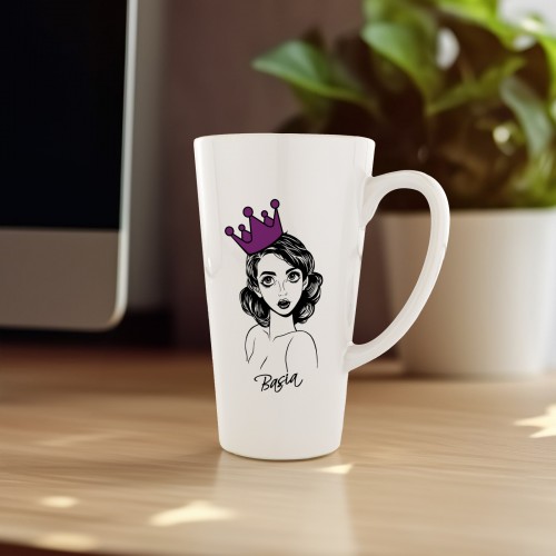 Kubek latte z nadrukiem dla niej - Modna
