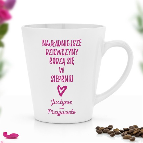 Kubek z personalizacją na urodziny - Sierpień