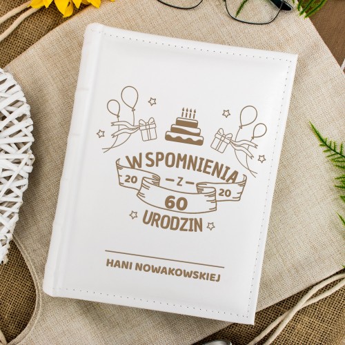 Album na zdjęcia z grawerem na 60 urodziny - Wspomnienia