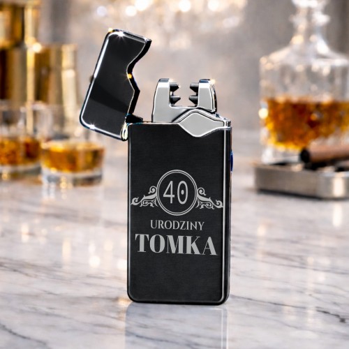 Zapalniczka plazmowa USB z grawerem na 40 urodziny - Iskra doświadczenia