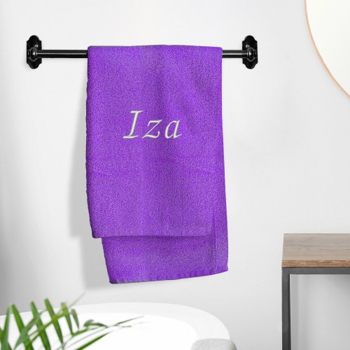 Ręcznik kąpielowy fioletowy (70x140 cm) z haftem dla niej - Cotton