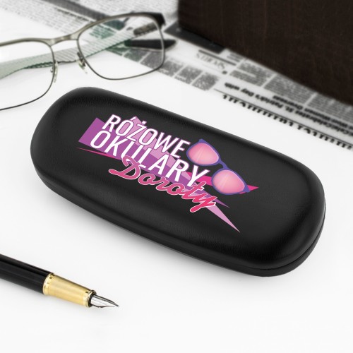 Etui na okulary z nadrukiem - Różowe Okulary