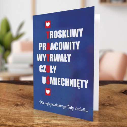Personalizowana kartka z życzeniami dla taty - Tatuś