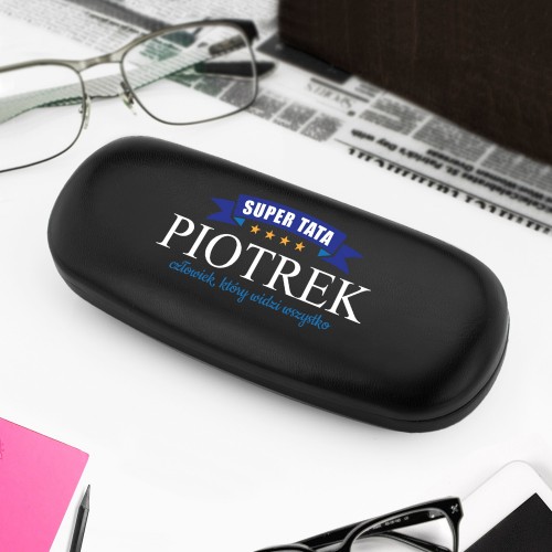 Etui na okulary z nadrukiem na upominek dla taty - Super Tata